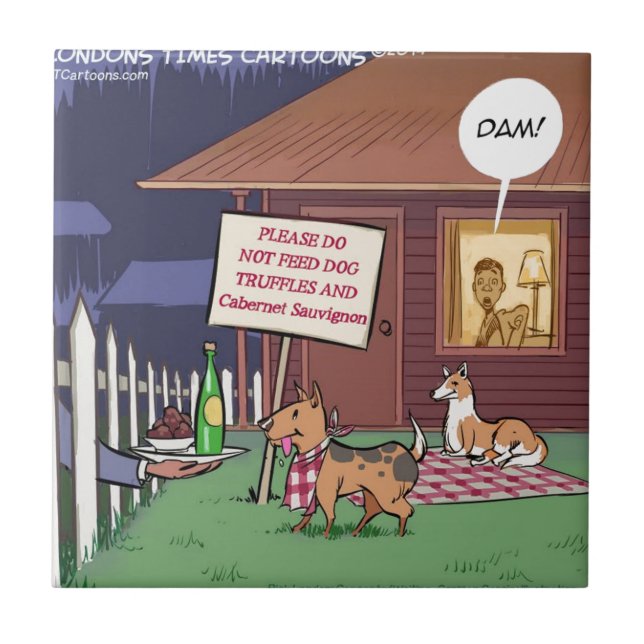 Gourmet Dogs Funny Ceramic Tile (Front)