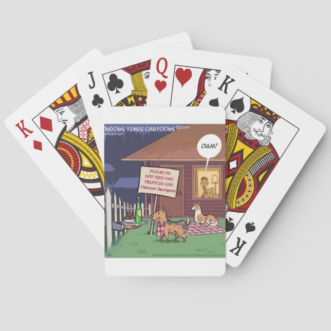Gourmet Dogs Funny Playing Cards (Back)