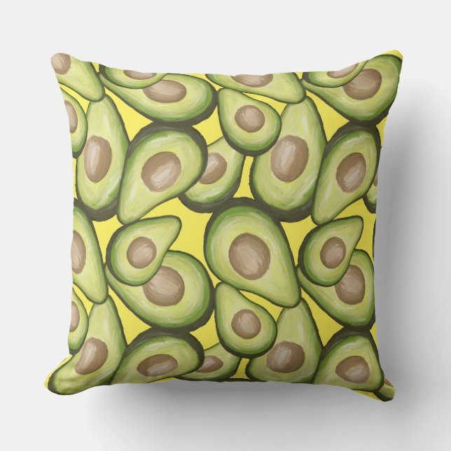 Gourmet Fresh Cut Vegan Avacados Cushion (Front)