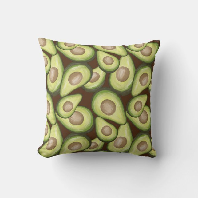 Gourmet Fresh Cut Vegan Avacados Cushion (Front)