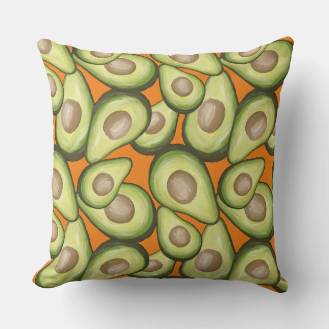 Gourmet Fresh Cut Vegan Avacados Cushion (Front)