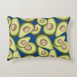 Gourmet Fresh Cut Vegan Avacados Decorative Cushion