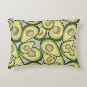Gourmet Fresh Cut Vegan Avacados Decorative Cushion
