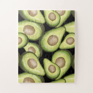 Gourmet Fresh Cut Vegan Avacados Jigsaw Puzzle