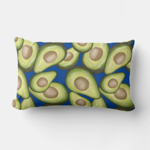 Gourmet Fresh Cut Vegan Avacados Lumbar Cushion
