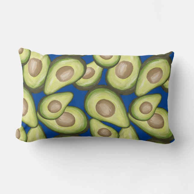 Gourmet Fresh Cut Vegan Avacados Lumbar Cushion (Front)