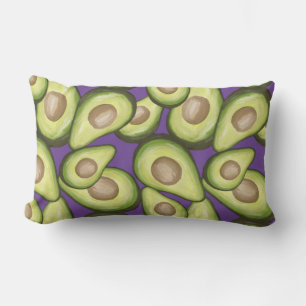 Gourmet Fresh Cut Vegan Avacados Lumbar Cushion