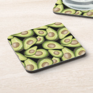 Gourmet Fresh Cut Vegan Avocado Pattern Coaster