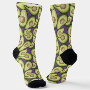 Gourmet Fresh Cut Vegan Avocado Pattern Socks