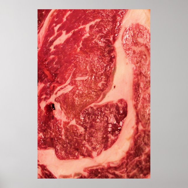 Gourmet Grill Master Ribeye Steak Photo Poster (Front)
