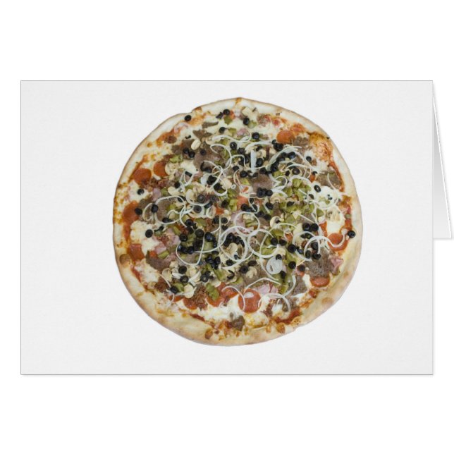 Gourmet Supreme Pizza Blank Card (Front Horizontal)