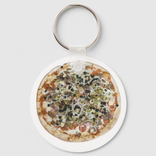 Gourmet Supreme Pizza Key Ring (Front)
