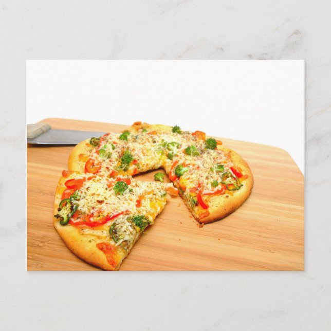 Gourmet Veggie Pizza Postcard (Front)
