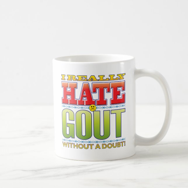 Gout Hate Face Coffee Mug (Right)