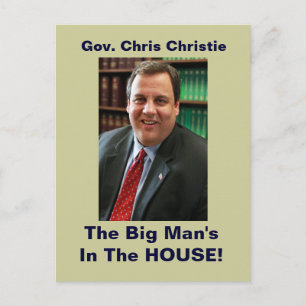Gov. Chris Christie Big Man In The House Postcard