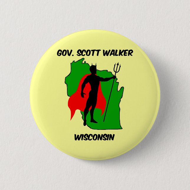 Gov Scott Walker 6 Cm Round Badge (Front)