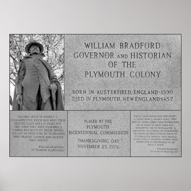 Gov William Bradford collage - poster (Front)