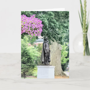 Gov. William Bradford monument in summer Card