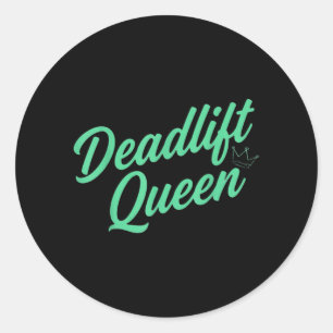 Government Agencydlift Retro Cursive Crown Womens Classic Round Sticker