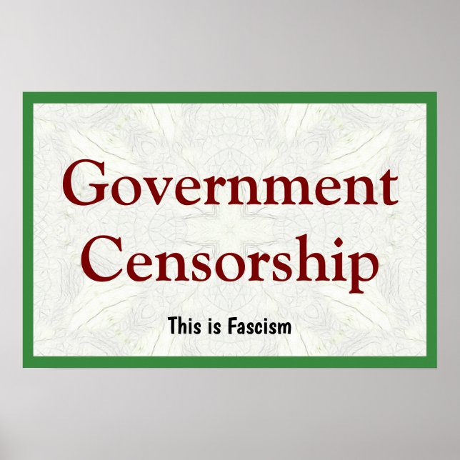 Government Censorship Poster (Front)