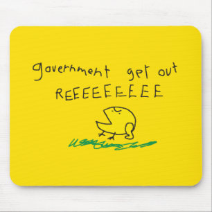 Government get out REE SNEKRIGHT Gadsden Flag Mouse Pad