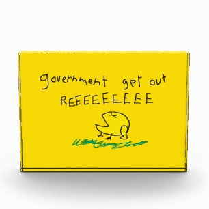 Government get out REE SNEKRIGHT Gadsden Flag Photo Block