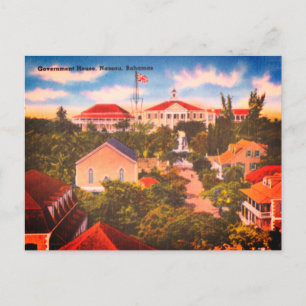 Government House, Nassau, Bahamas Vintage Photo Postcard