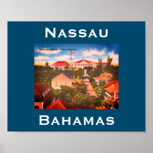 Government House, Nassau, Bahamas Vintage Photo Poster