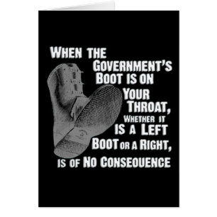Government Jack Boot On Your Neck