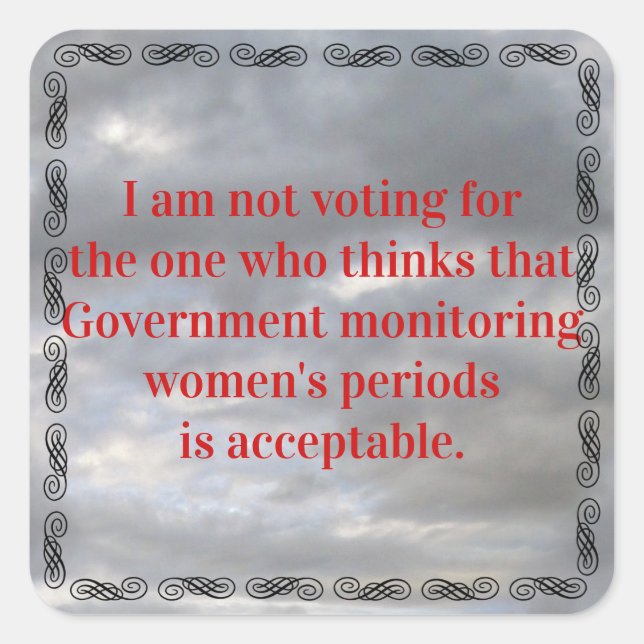 Government Monitoring Square Sticker (Front)