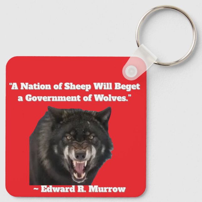 Government Of Wolves Keychain (Back)