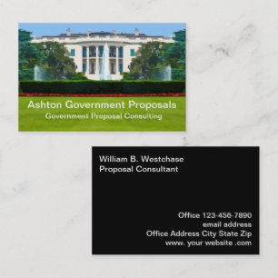 Government Proposal Consulting Business Card