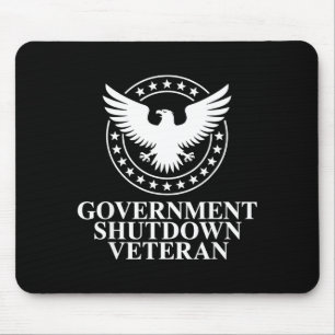 Government Shutdown Veteran Eagle Patriotic Litica Mouse Pad