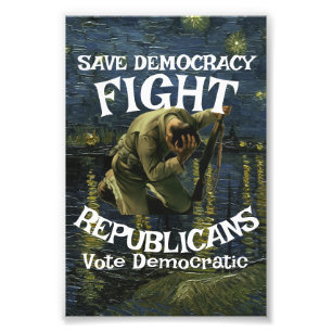 GOVERNOR FBI FEMA VOTE DEMOCRATIC PARTY 2026 2028  PHOTO PRINT
