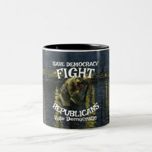 GOVERNOR FBI FEMA VOTE DEMOCRATIC PARTY 2026 2028 Two-Tone COFFEE MUG