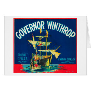 Governor Winthrop Apple Label (red) - Yakima, WA