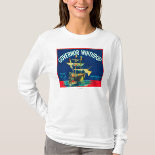 Governor Winthrop Apple Label (red) - Yakima, WA T-Shirt