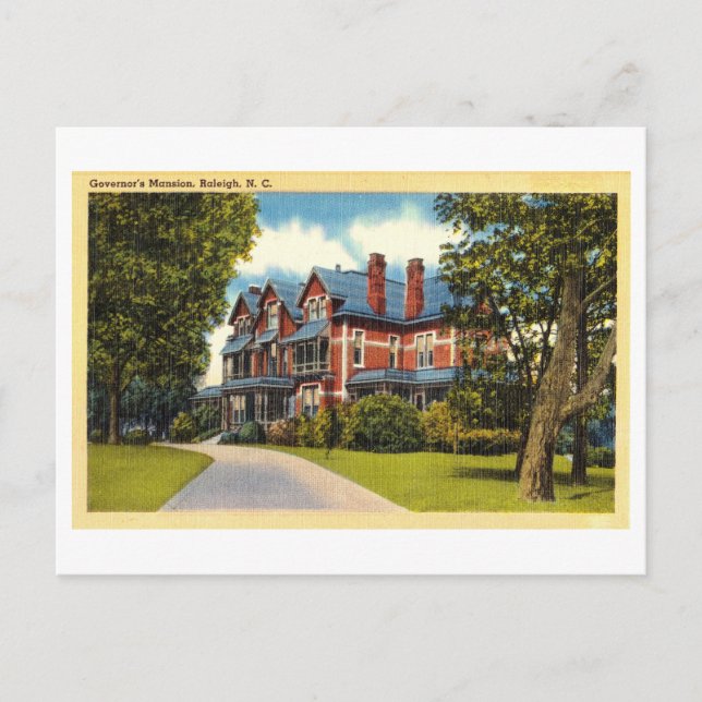 Governor's Mansion in Raleigh, North Carolina Postcard (Front)
