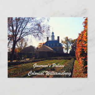 Governor's Palace, Colonial Williamsburg Postcard