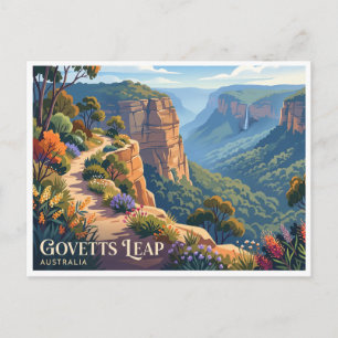 Govetts Leap Australia Postcard