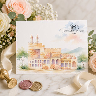 Gowalkonda Fort, India Tourist Attractions Holiday Postcard