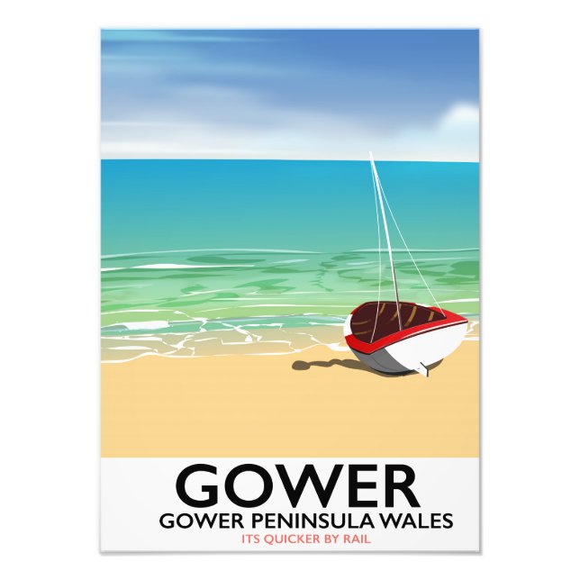 Gower Peninsula Wales beach poster (Front)