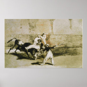 Goya - A Moor Caught By The Bull Poster