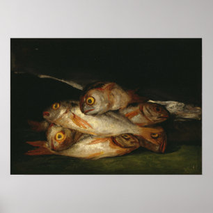 Goya - Still Life With Golden Beam 1812 Poster