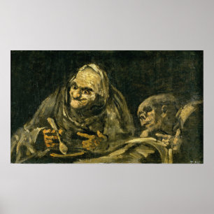 Goya - Two Old Men At Meal 1821 Poster