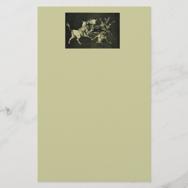 Goya's "Folly of the Bulls" Stationery (Front)