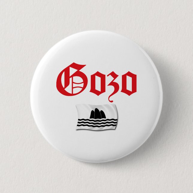 Gozo Flag 6 Cm Round Badge (Front)