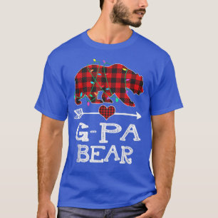 GPa Bear , Red Buffalo Plaid Family Bear Pajama T-Shirt