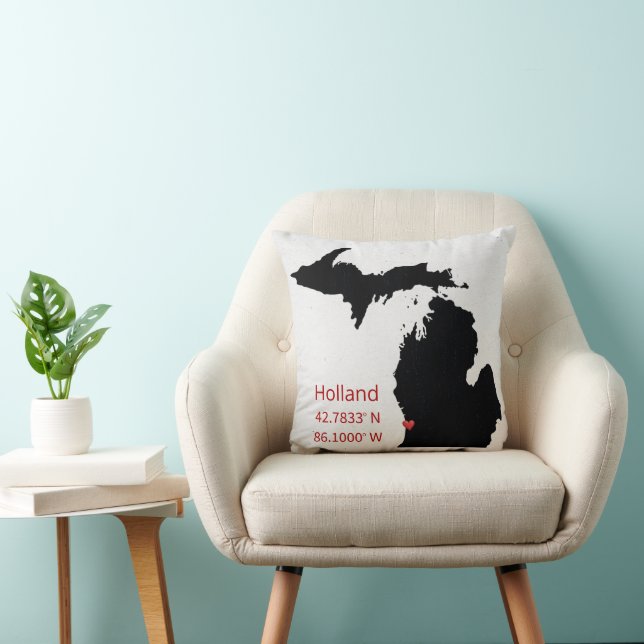 GPS Coordinates of Holland Michigan Cushion (Chair)