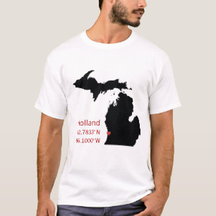 GPS Coordinates of Holland Michigan T-Shirt